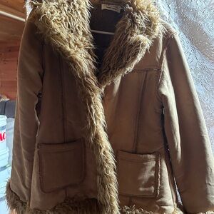 Women's Tan Faux Fur penny lane esque Jacket